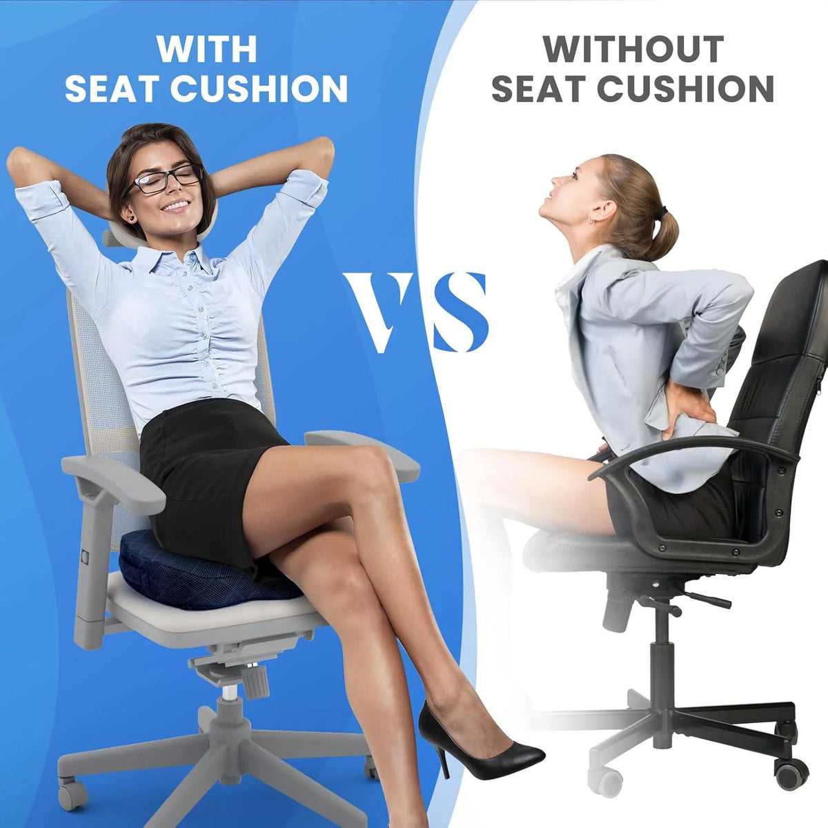 Seat Cushion Memory Foam Tailbone Support Car & Office