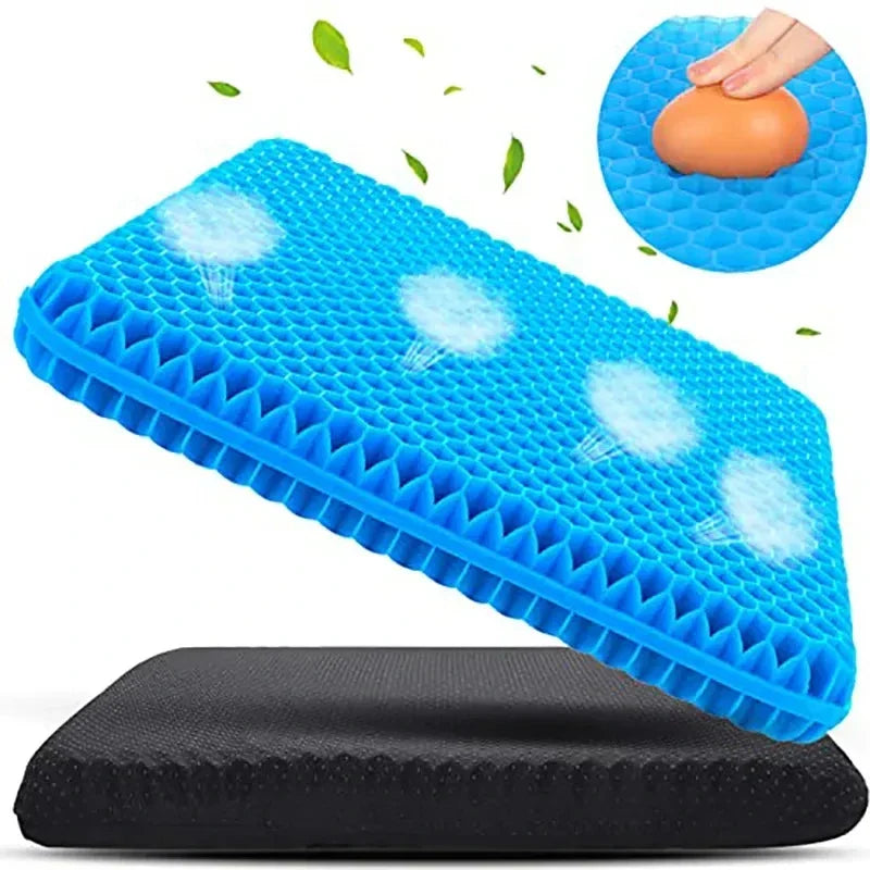 Seat Cushion Pressure-Relieving Honeycomb Gel Washable Cover