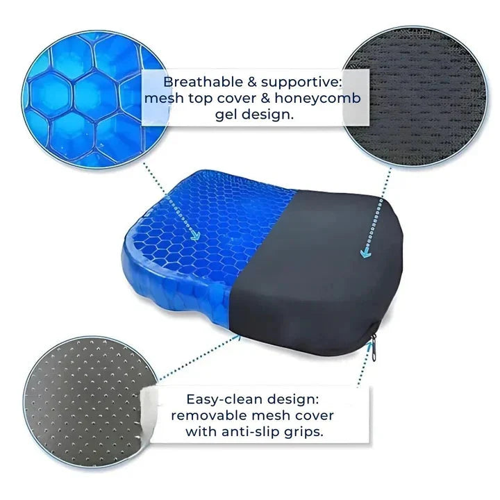 Seat Cushion Ventilated Gel Core Tailbone Relief