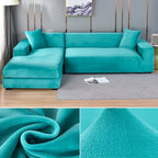 Sectional Sofa Cover Stretch Velvet Fits 1-4-Seater