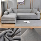 Sectional Sofa Cover Stretch Velvet Fits 1-4-Seater