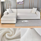 Sectional Sofa Cover Velvet-Look Stretch Fit Machine Washable