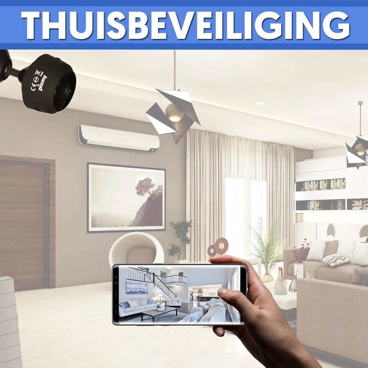 Security Camera 1080P 150° Wide-Angle Night Vision