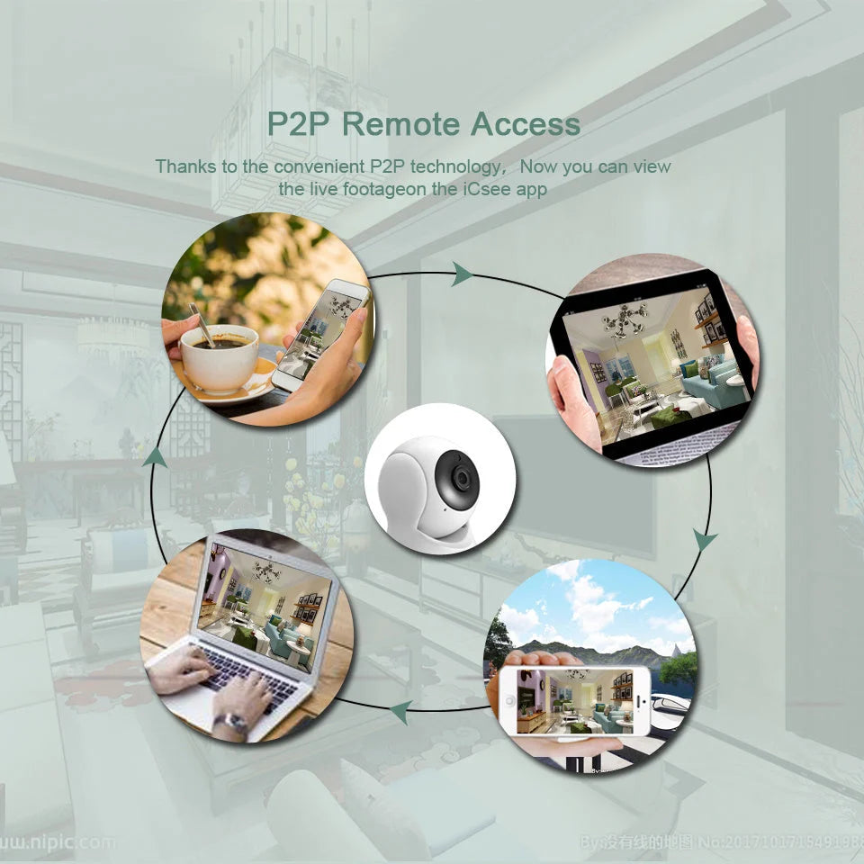 Security Camera PTZ Night Vision Two-Way Audio