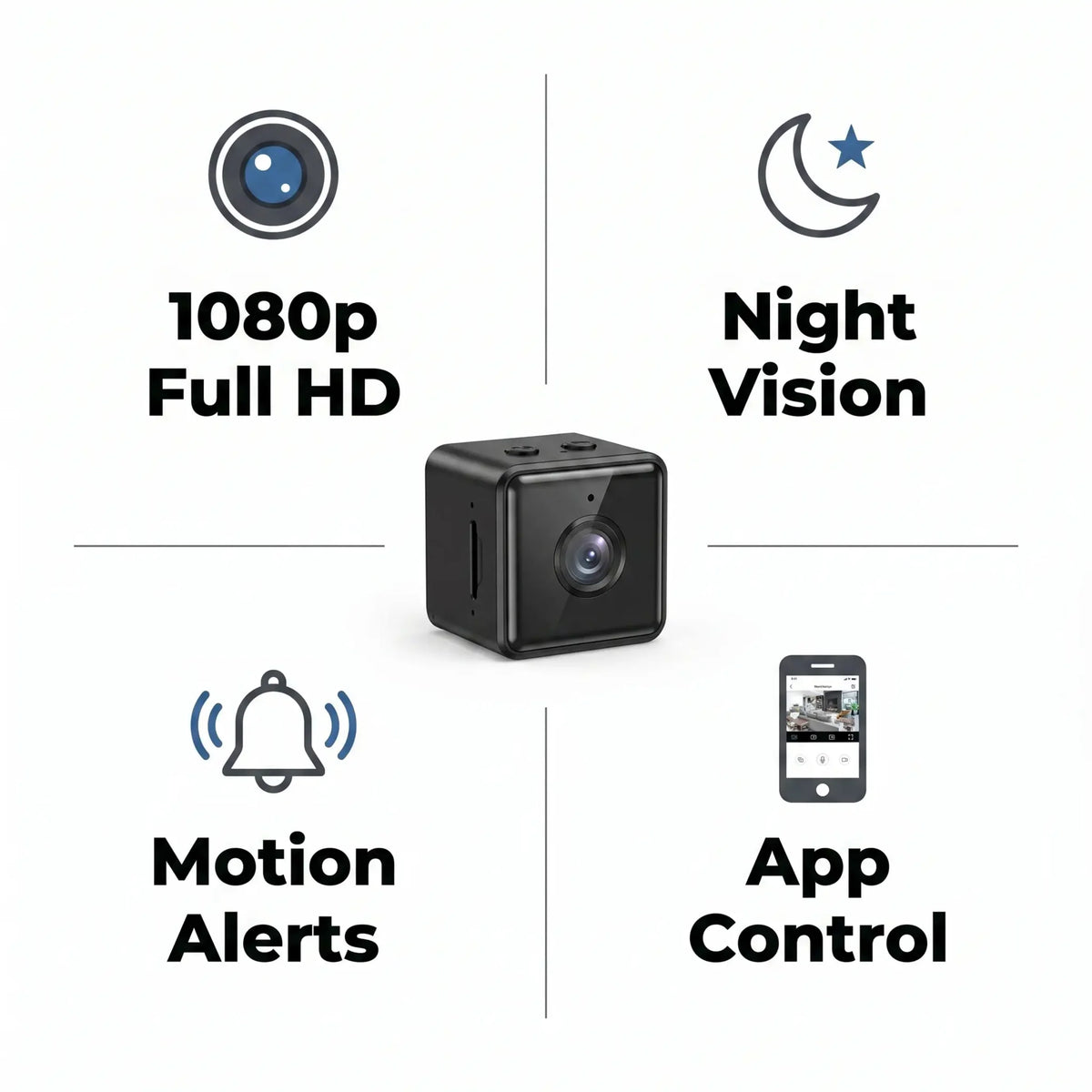 Security Camera Wireless 1080p Night Vision