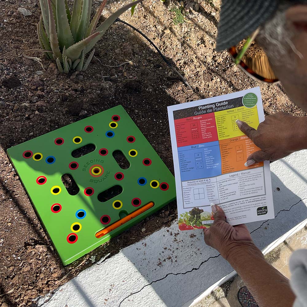 Seed Template Pre-Marked Grid Includes Planting Guide