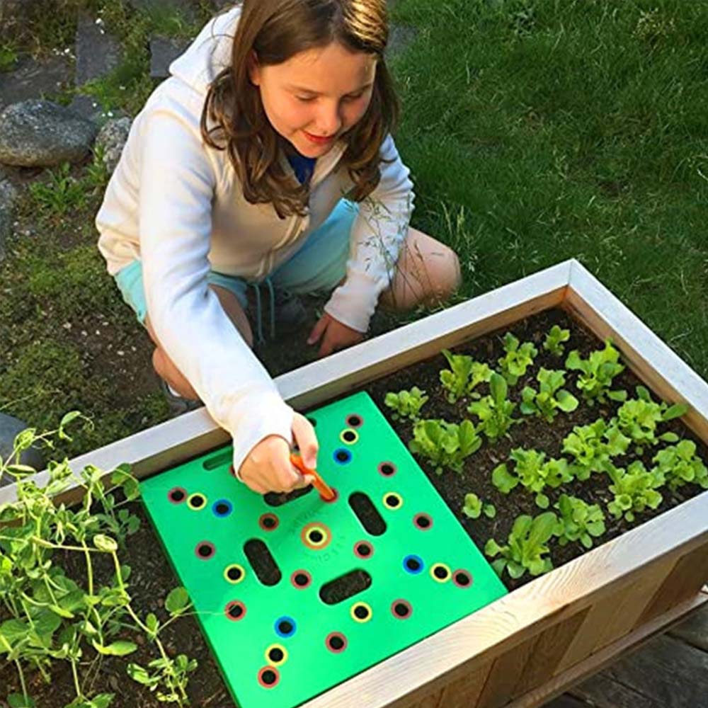 Seed Template Pre-Marked Grid Includes Planting Guide