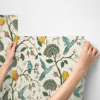 Self-Adhesive Removable PVC Wallpaper (Lemon & Bluebird, 18 x 118 cm)