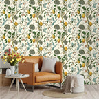 Self-Adhesive Removable PVC Wallpaper (Lemon & Bluebird, 18 x 118 cm)