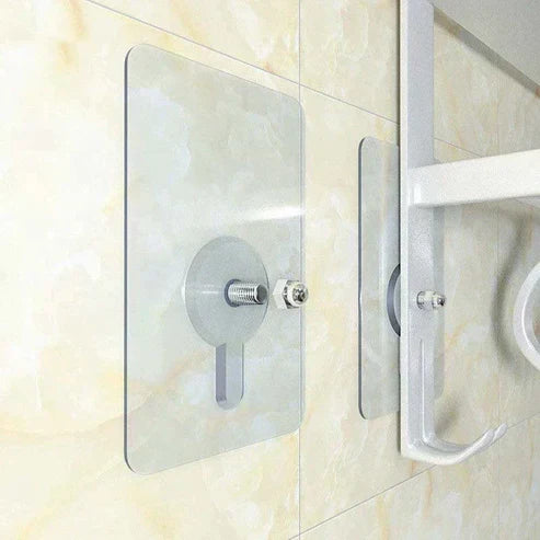 Self-Adhesive Wall Hooks Stainless Steel No-Trace Adhesive 22 lb
