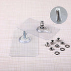 Self-Adhesive Wall Hooks Stainless Steel No-Trace Adhesive 22 lb