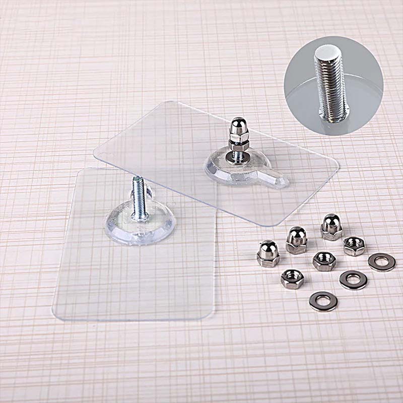 Self-Adhesive Wall Hooks Stainless Steel No-Trace Adhesive 22 lb