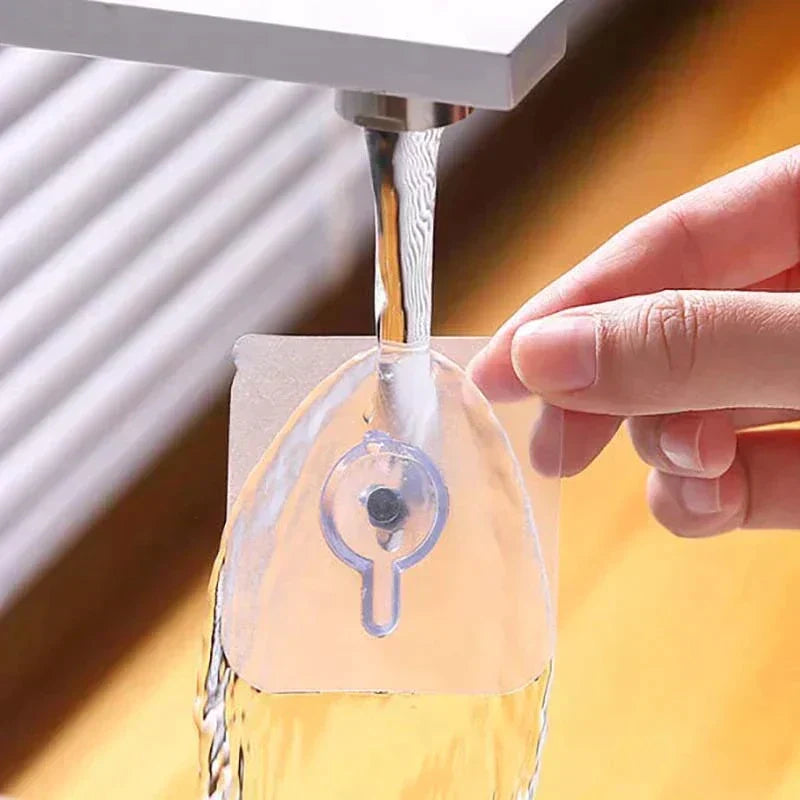 Self-Adhesive Wall Hooks Stainless Steel No-Trace Adhesive 22 lb