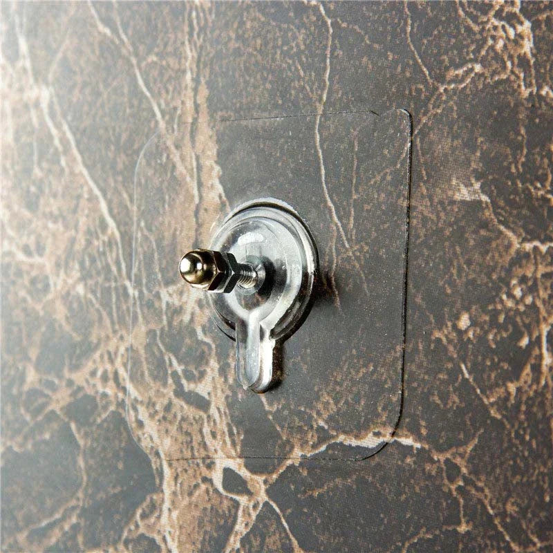 Self-Adhesive Wall Hooks Stainless Steel No-Trace Adhesive 22 lb