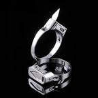 Self-Defense Ring Concealed Deployable Blade Stainless Steel