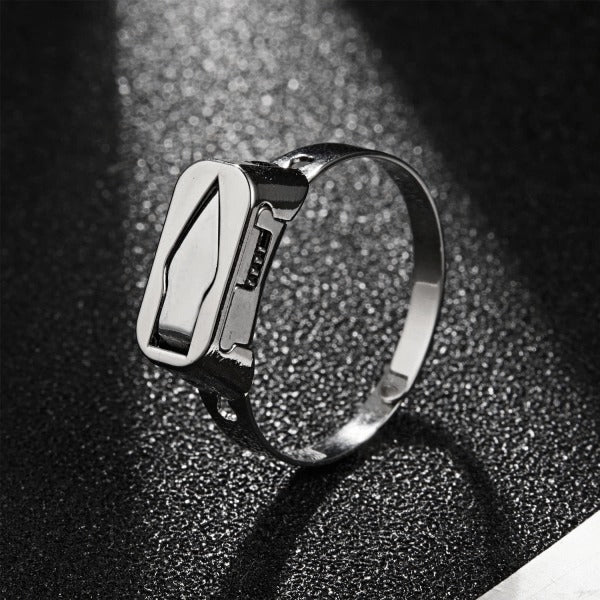 Self-Defense Ring Concealed Deployable Blade Stainless Steel