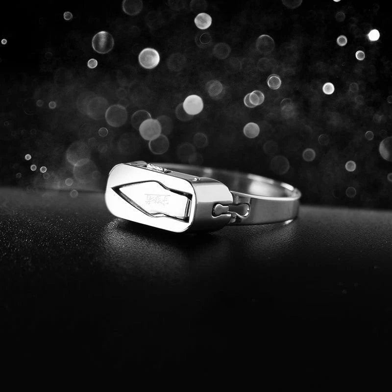 Self-Defense Ring Concealed Deployable Blade Stainless Steel