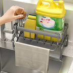 Self-Draining Rust-Resistant Carbon Steel Sponge & Soap Rack