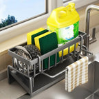 Self-Draining Rust-Resistant Carbon Steel Sponge & Soap Rack