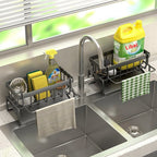 Self-Draining Rust-Resistant Carbon Steel Sponge & Soap Rack