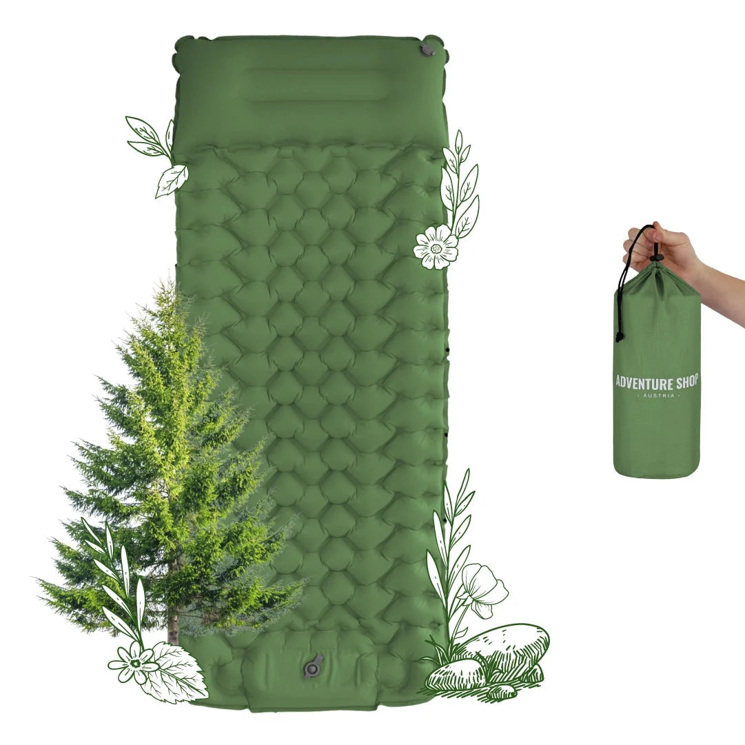 Self-Inflating Sleeping Mat 8 cm Thick Built-In Pump