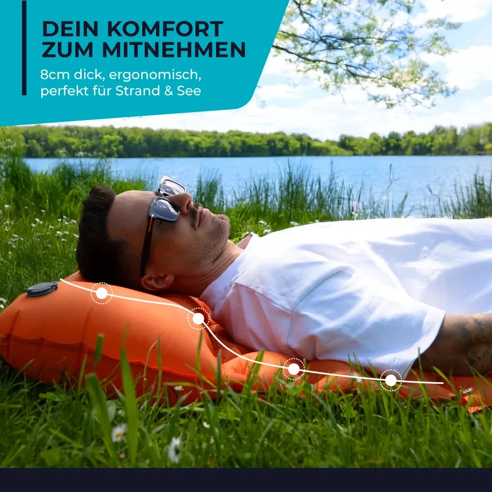 Self-Inflating Sleeping Mat 8 cm Thick Built-In Pump