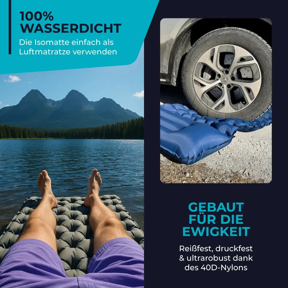 Self-Inflating Sleeping Mat 8 cm Thick Built-In Pump