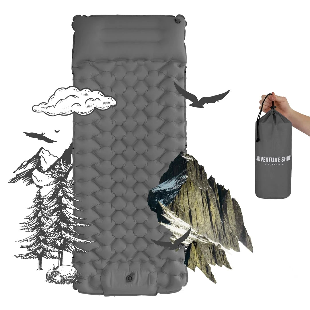 Self-Inflating Sleeping Mat 8 cm Thick Built-In Pump