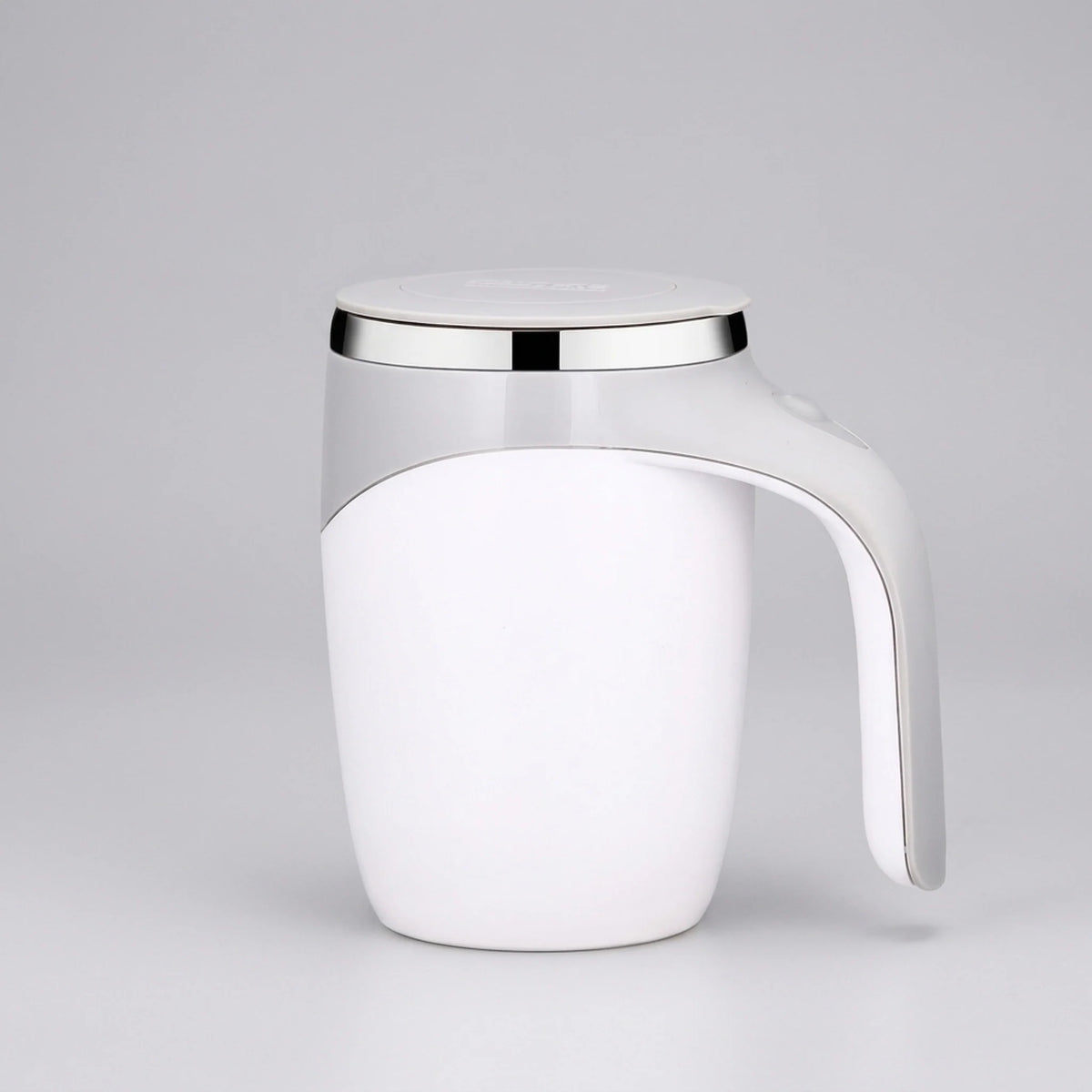 Self-Stirring Mug Push Button Double-Walled Stainless Steel Interior