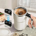 Self-Stirring Mug Rechargeable Magnetic Stirring & Temperature Display