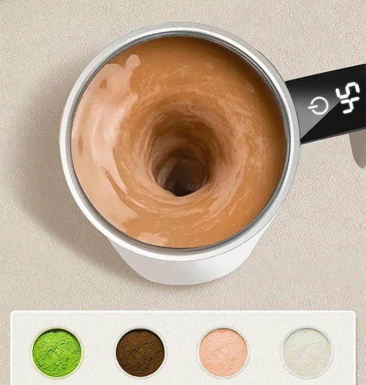 Self-Stirring Mug Rechargeable Magnetic Stirring & Temperature Display