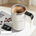 Self-Stirring Mug Rechargeable Magnetic Stirring & Temperature Display