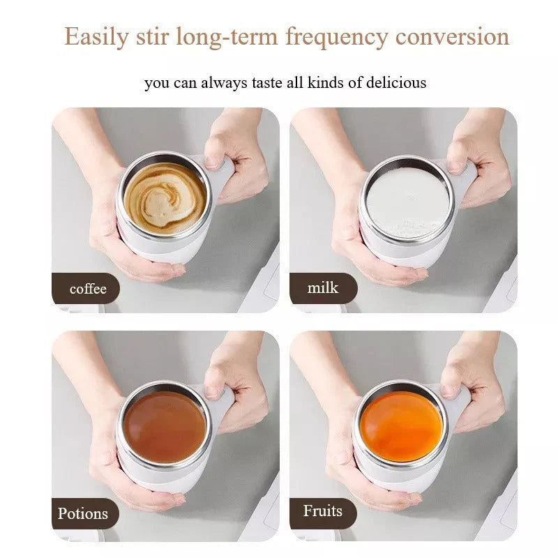 Self-Stirring Travel Mug USB Rechargeable 304 Stainless Steel Liner