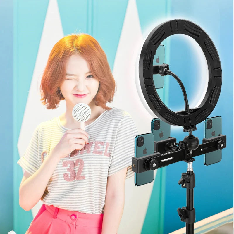 Selfie Ring Light 10 Inch 360 Degree Rotating Metal Bracket
