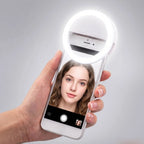 Selfie Ring Light Clip-On Touch Control USB Rechargeable
