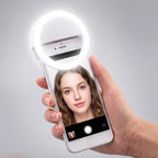 Selfie Ring Light Clip-On Touch Control USB Rechargeable
