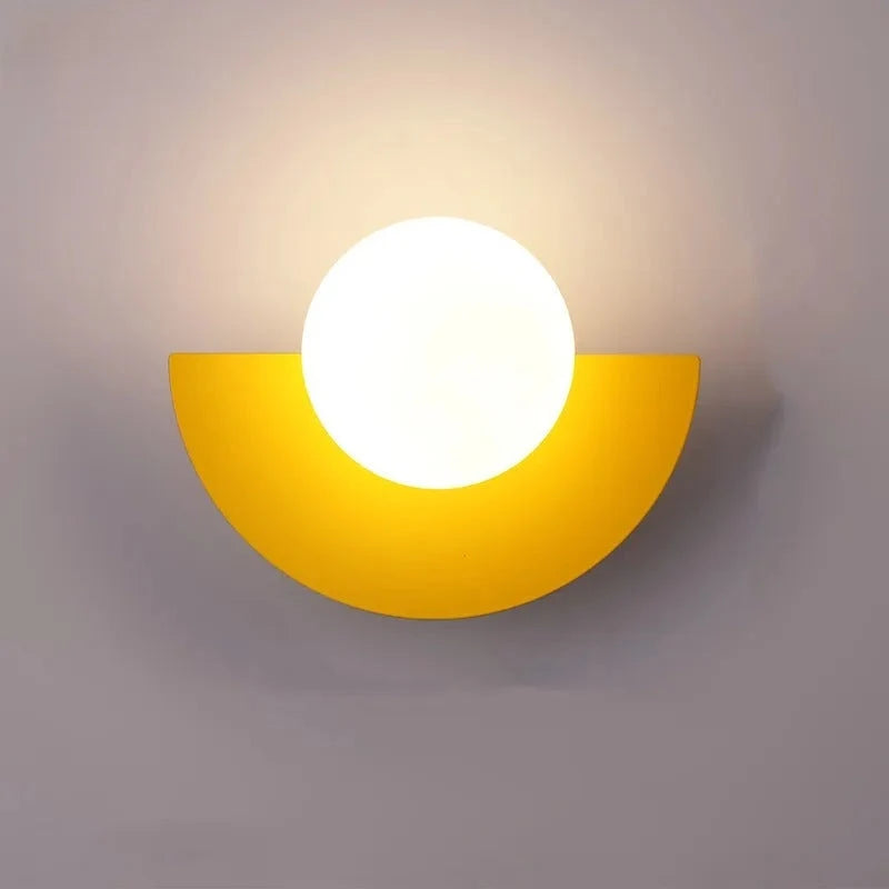 Semi-Circle Wall Lamp Touch Switch Warm Ambient Light
