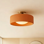 Semi-Flush Ceiling Light Glazed Porcelain Shade