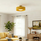 Semi-Flush Ceiling Light Glazed Porcelain Shade