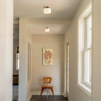 Semi-Flush Ceiling Light Glazed Porcelain Shade