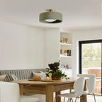 Semi-Flush Ceiling Light Glazed Porcelain Shade