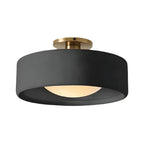 Semi-Flush Ceiling Light Glazed Porcelain Shade
