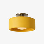 Semi-Flush Ceiling Light Glazed Porcelain Shade