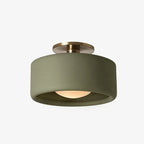 Semi-Flush Ceiling Light Glazed Porcelain Shade