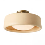 Semi-Flush Ceiling Light Glazed Porcelain Shade