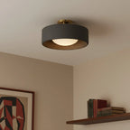 Semi-Flush Ceiling Light Glazed Porcelain Shade