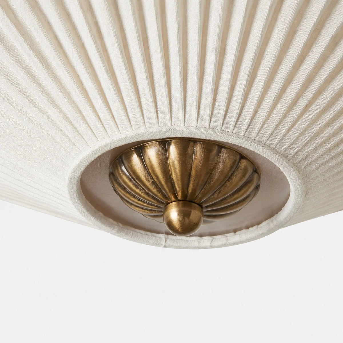 Semi-Flush Ceiling Light Low-Profile Fabric Shade & Metal Frame