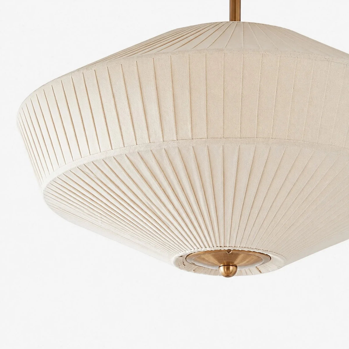 Semi-Flush Ceiling Light Low-Profile Fabric Shade & Metal Frame