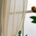 Semi-Sheer Geometric Crochet Curtain (Rod Pocket)