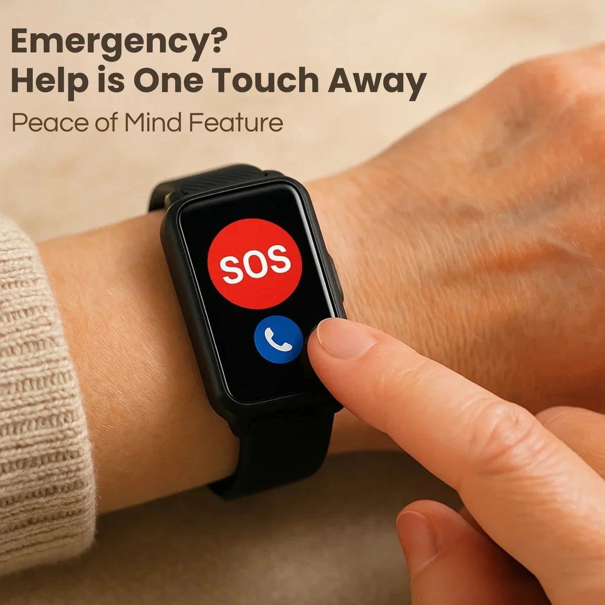Senior Smartwatch Fall Detection SOS GPS & WiFi Tracking